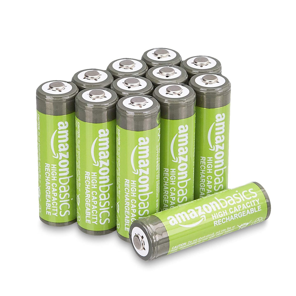 Amazon Basics 8-Pack Rechargeable AAA NiMH High-Capacity Batteries, 850 mAh, 1.2V, Recharge up to 500x Times, Pre-Charged