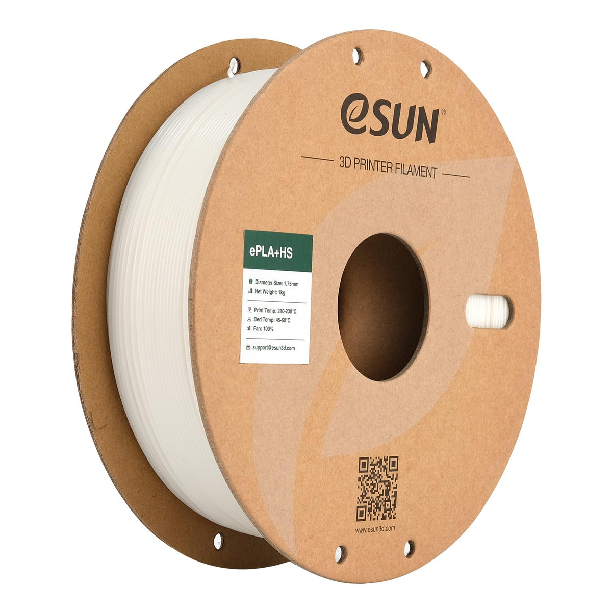 eSUN PLA+ Filament 1KG, PLA+HS High Speed 3D Printer Filament, Cold White
