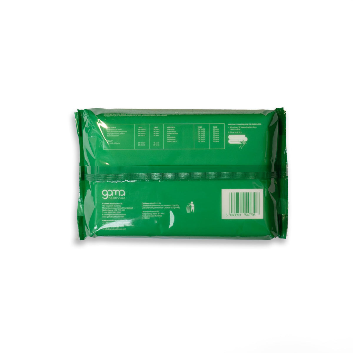 Clinell Universal Cleaning and Disinfectant Wipes - Pack of 6, 1200 Wipes - Multi Surface, Kills 99.99% of Germs, Quick Action, Green, Pleasant Fragrance