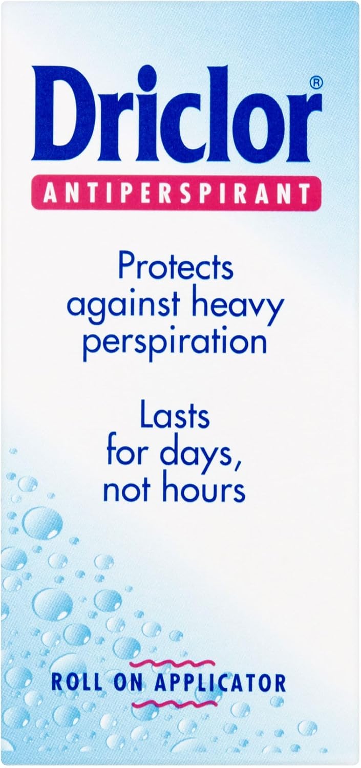 Driclor Antiperspirant Roll On Applicator 20 ml, Strong Antiperspirant for Excessive Sweating
