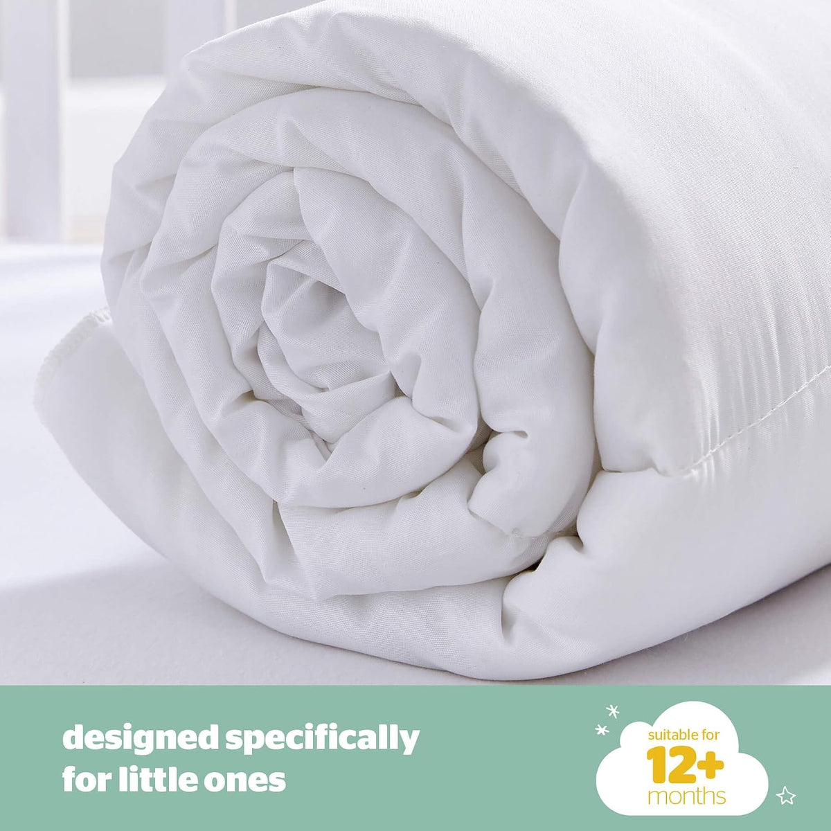 Silentnight Safe Nights Cot Bed Duvet 4 Tog – Anti Allergy Lightweight Soft Snug Nursery Quilt for Children, Kids, Toddlers – Hypoallergenic and Machine Washable – 150x120cm