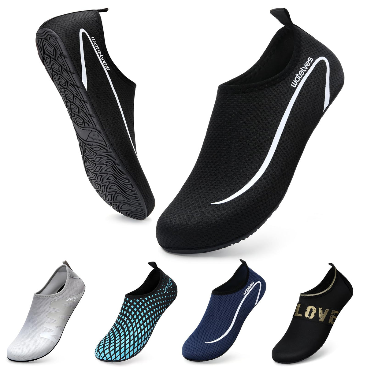 Swim Water Shoes Aqua Socks Barefoot for Sea Beach Swimming Shoes Pool Ladies Women Mens