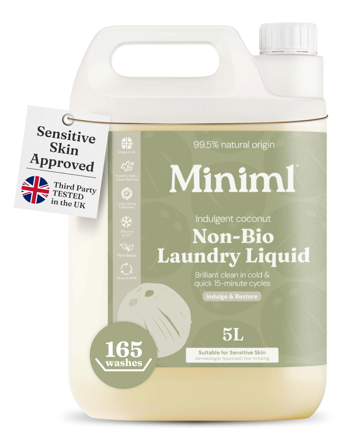 Miniml Eco Laundry Liquid Washing Detergent 5L Refill – Fresh Linen