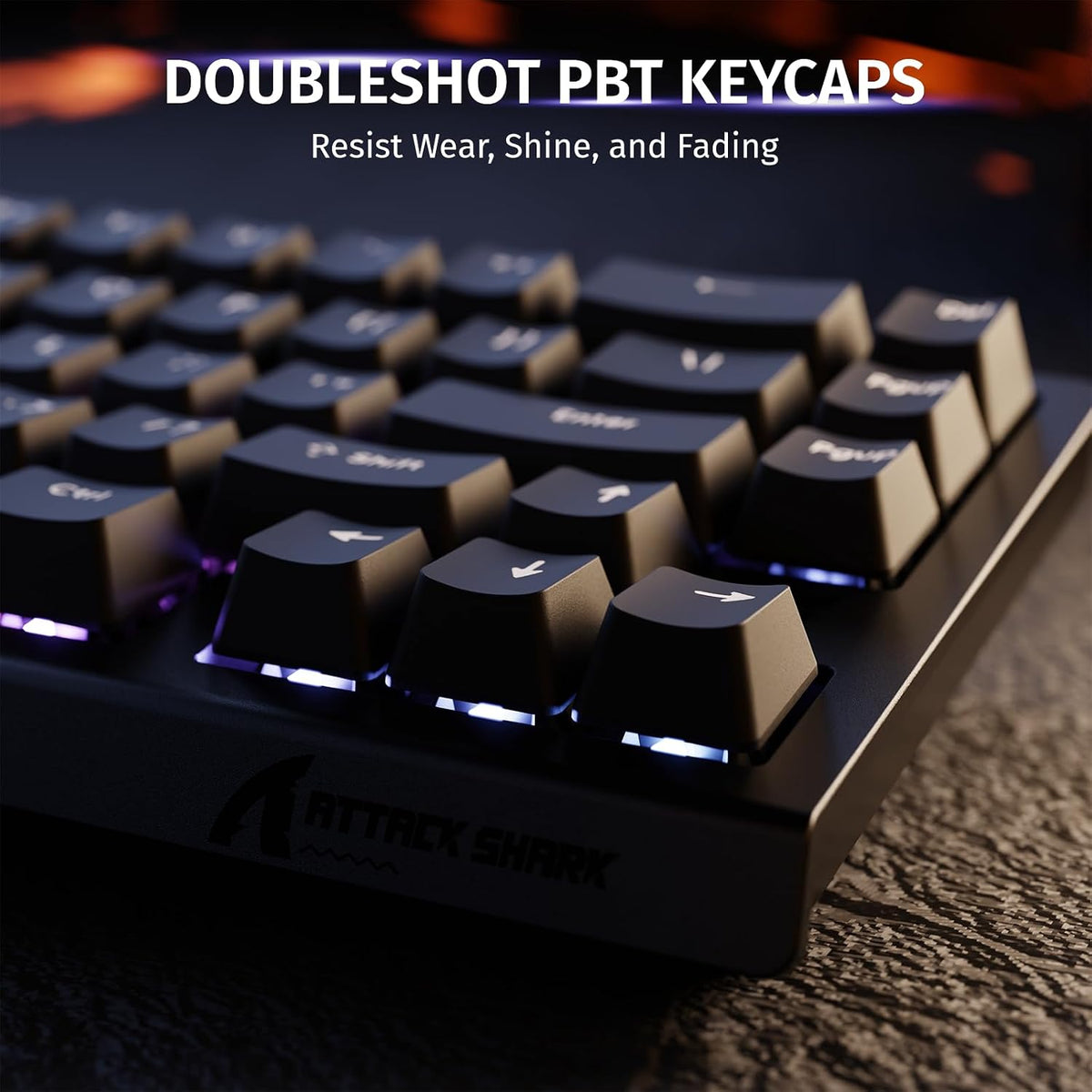 ATTACK SHARK X68 HE 8000Hz Rapid Trigger Keyboard, 0.01mm RT Accuracy Wired Gaming Keyboard with Magnetic Switch, Adjustable Actuation, Rapid Trigger, Snap Tap, RGB Lighting for PC/Mac, Black