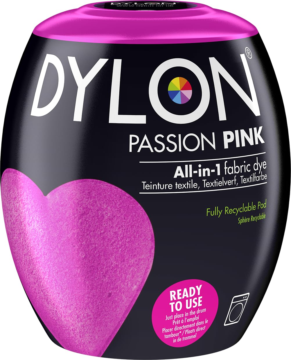 DYLON Washing Machine Fabric Dye Pod, Intense Black, 350g