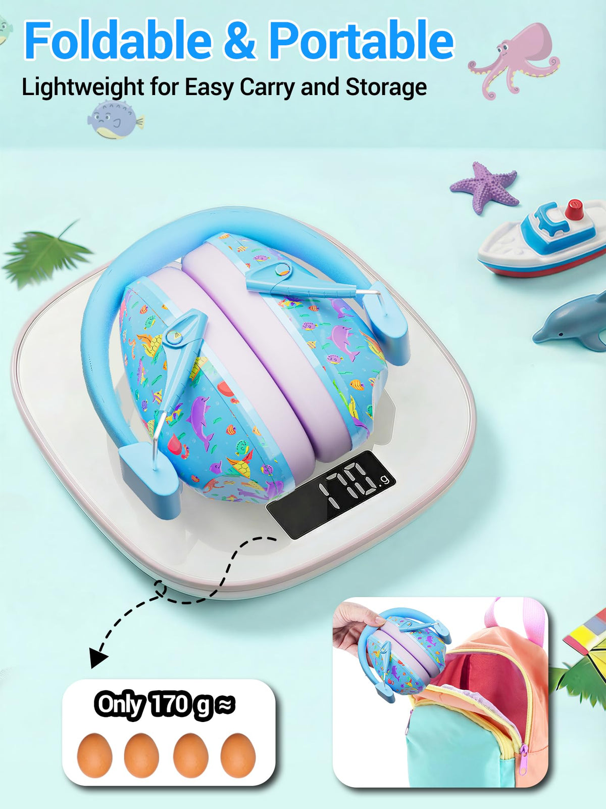 Dr.meter Ear Defenders Children SNR 27.4dB for Autism, Sensory Needs
