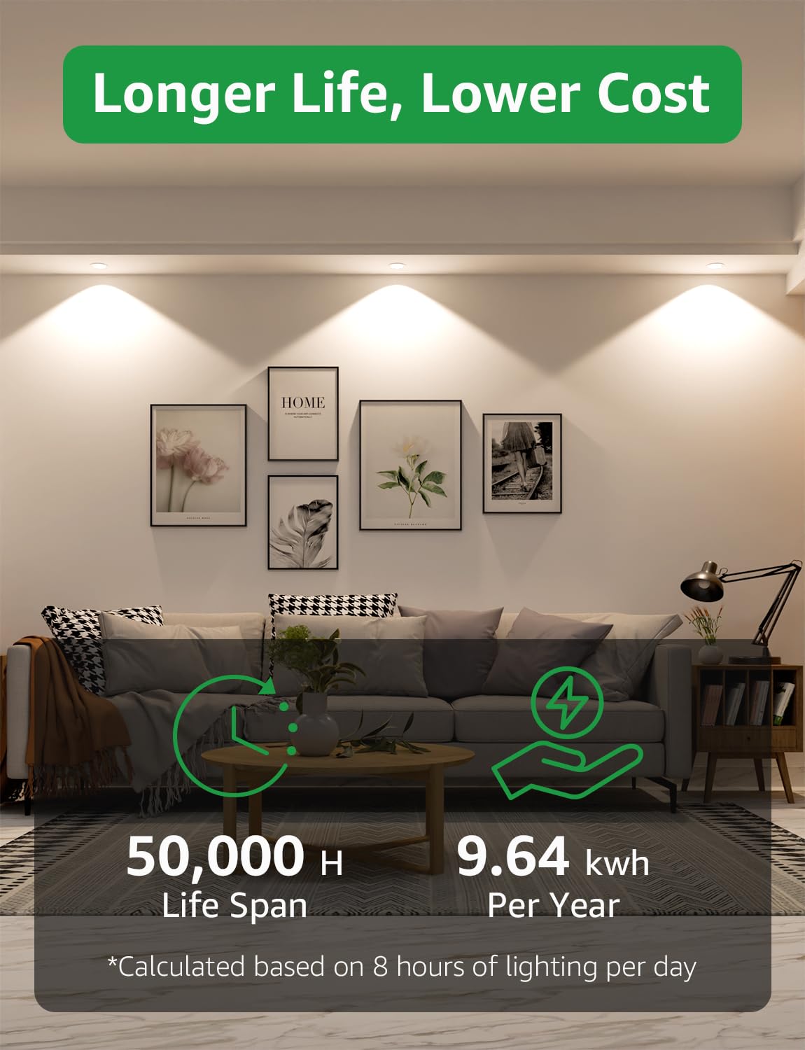 Lepro GU10 LED Bulbs A Rated, Cool White 6500K, 590LM,3.3W (50W Equivalent)