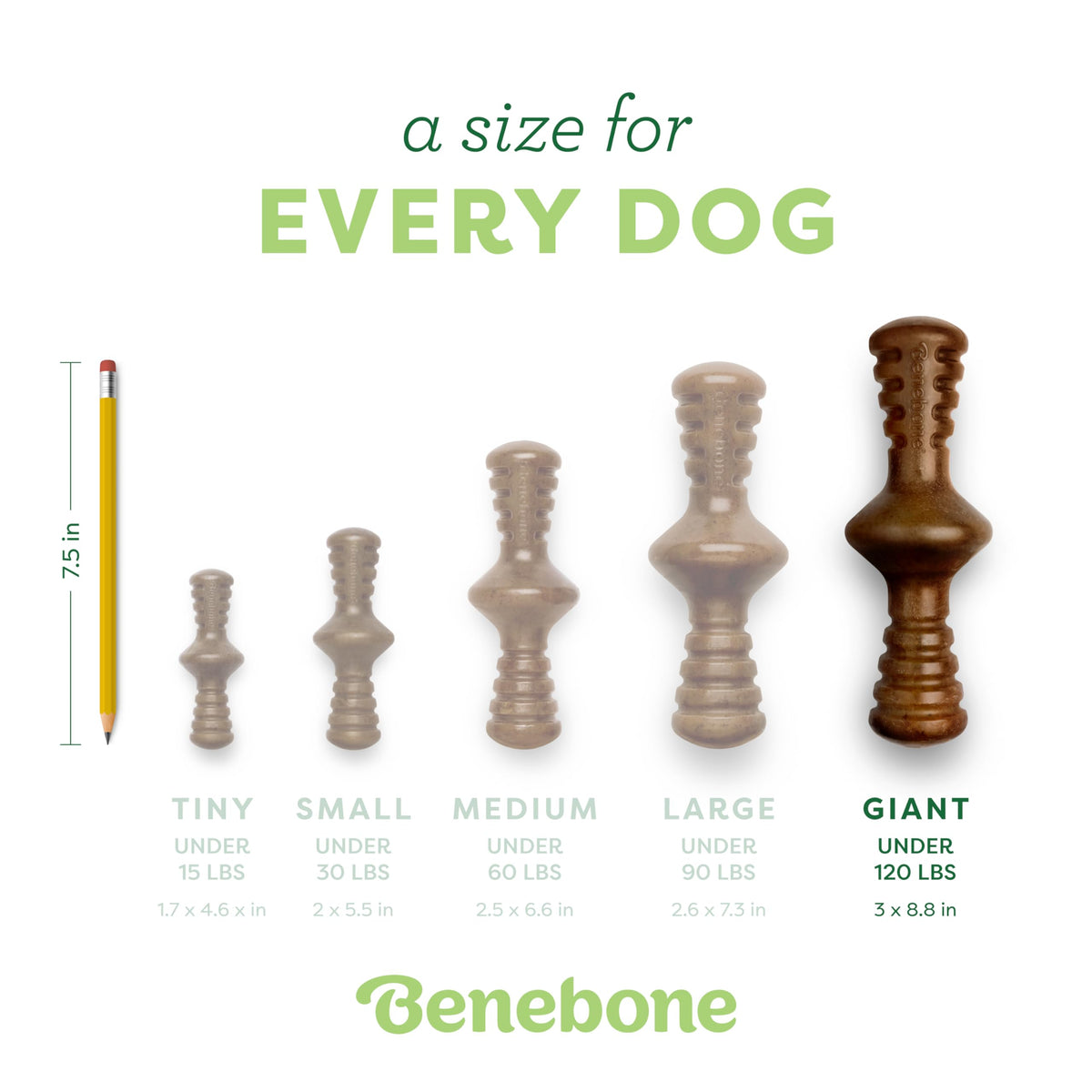 Benebone Wishbone Dog Chew Toy for Aggressive Chewers, Real Bacon, Medium