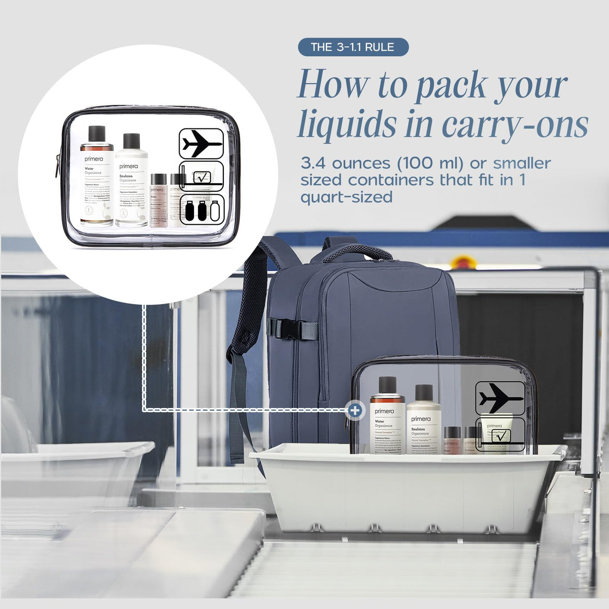 Xkdoai for Ryanair Cabin Bags 40x30x20,Backpack with TSA Approved Clear Bag