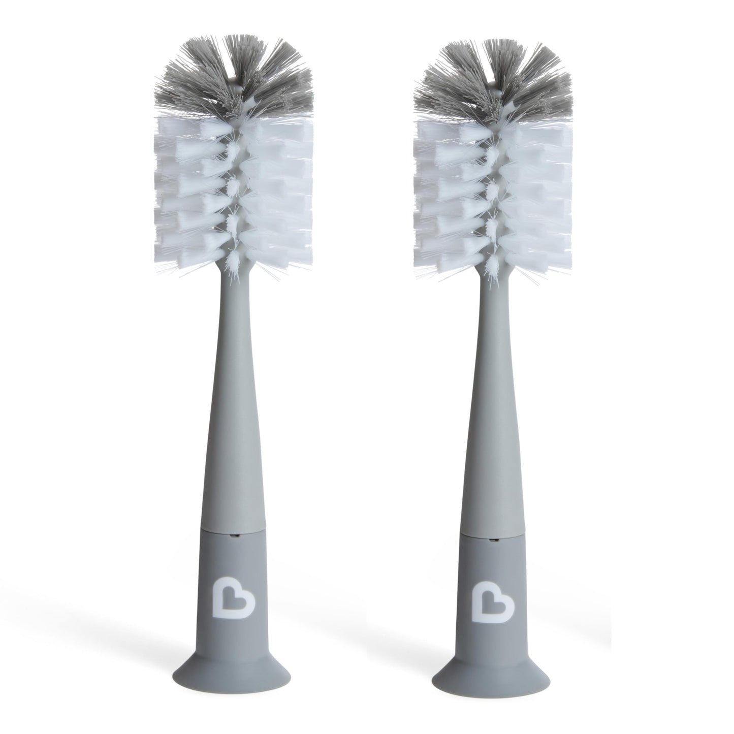 Munchkin Bottle Brush | For Cleaning Baby & Water Bottles with Built In Teat Brush | Freestanding | Dishwasher Safe | Bristle Brush | 1 Pack | Grey