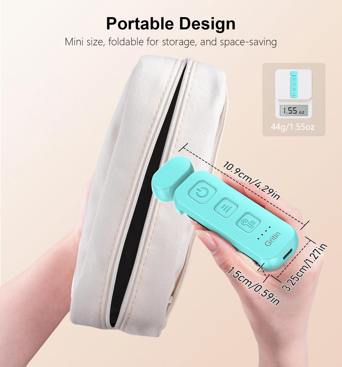 Gritin Book Light Rechargeable, Reading Light Lamp Clip on Books