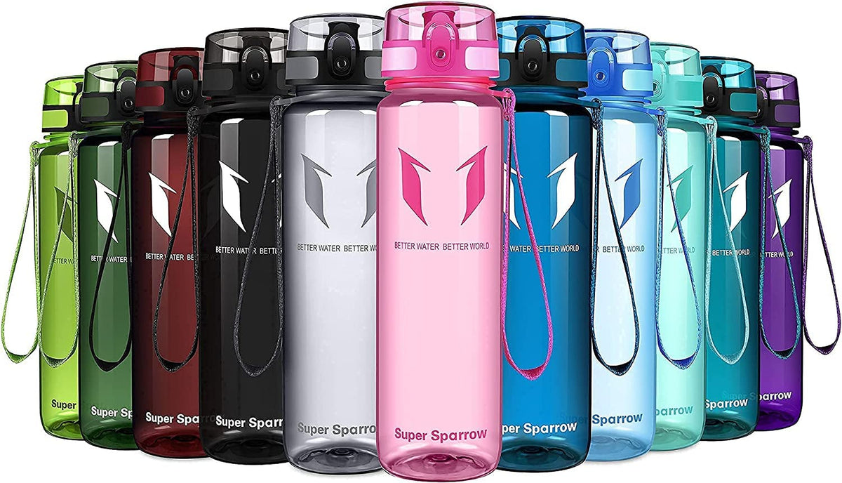 Sparrow Water Bottle 500ml/750ml/1L BPA-Free Tritan Drinks Bottle One-Click