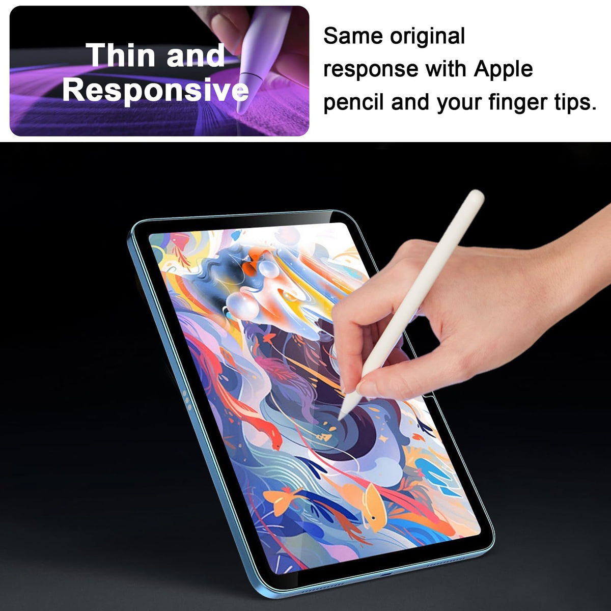 TOPESCT 2-Pack Screen Protector for iPad (A16) 11th/10th Generation (2025/2022,11 inch/10.9 Inch),9H Tempered Glass Film (iPad 11th/10th Generation（2025/2022), 2 Pack