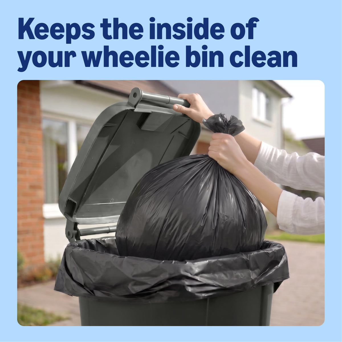 by Amazon Bin Liners with Carry Handles, 25 Litre, Transparent, 30 Count