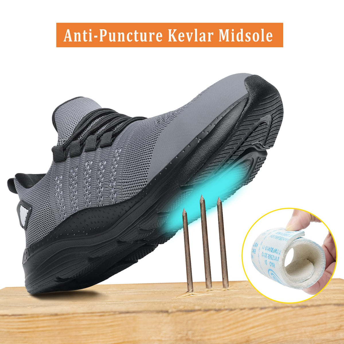 Safety Trainers Men Steel Toe Cap Trainers Work Safety Shoe