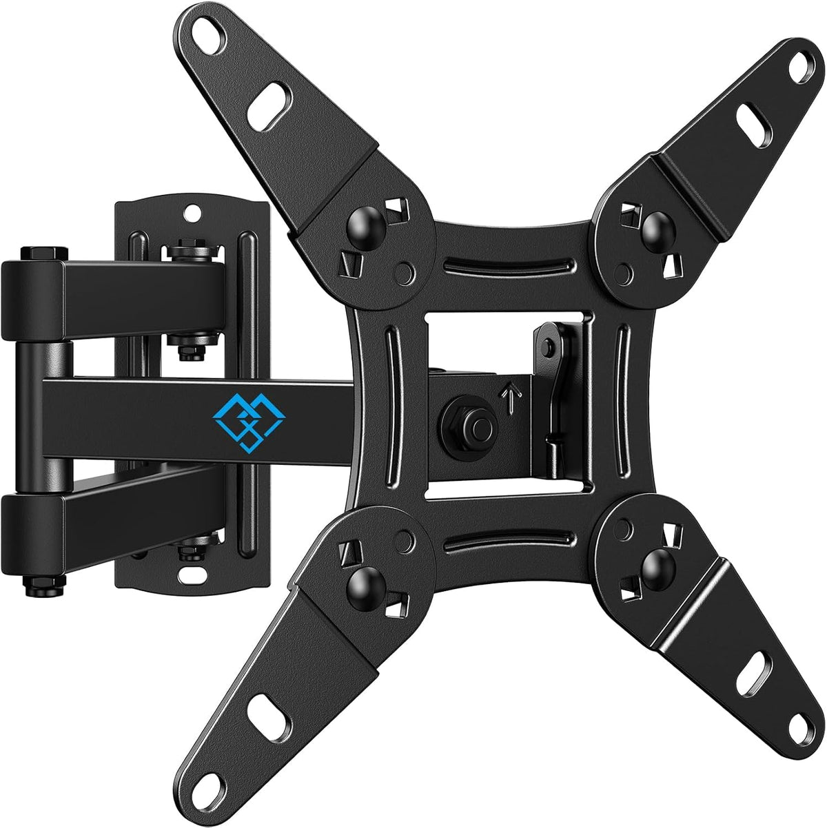 PERLESMITH TV Wall bracket for most 26-60 inch Plasma & Curved TV up to 35kg, Universal TV Bracket Wall Mount with Tilt Swivel Extension, Max VESA 400x400mm