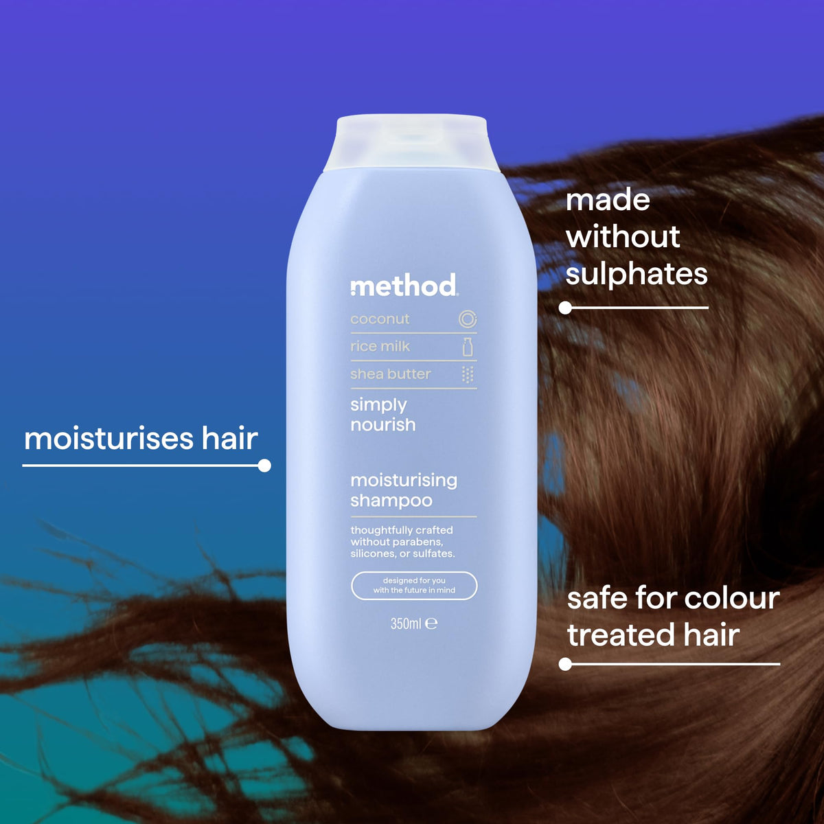 Method Daily Zen Shampoo, Cucumber & Green Tea, Sulphate Free, 350ml