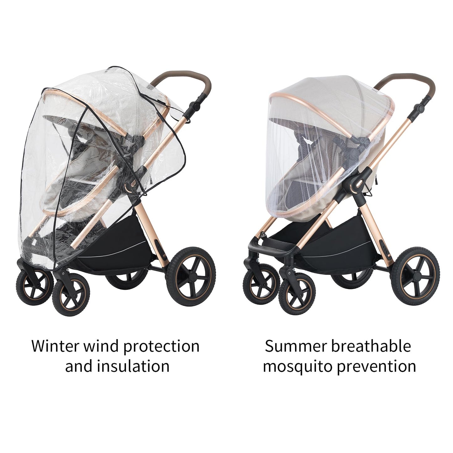 3 in 1 Pram Pushchair Aluminium Frame High Landscape Combined Buggy Lightweight Folding Stroller 3 in 1 Travel System Pram for Newborns Toddlers 0-36 Months from Birth (H9-Pink, H9)