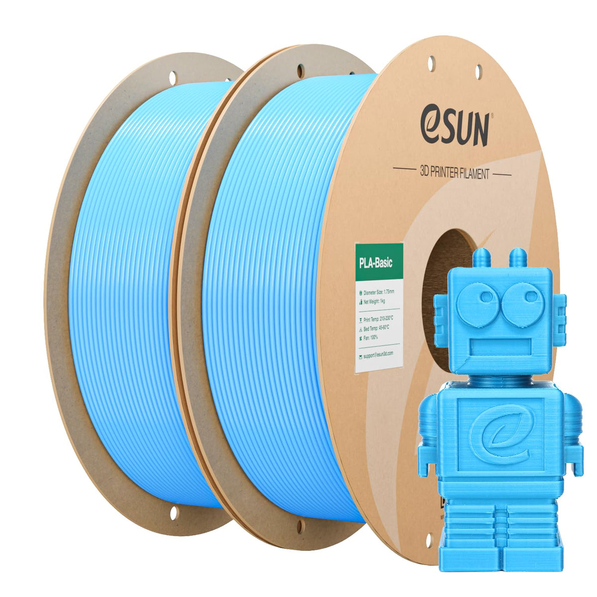 eSUN PLA Filament 1.75mm, PLA Basic Dimensional Accuracy +/- 0.05mm, 1KG Spool (2.2 LBS) Speedy Filament for 3D Printers,Black
