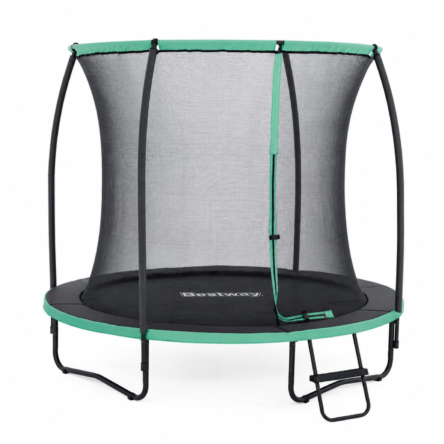 Bestway Xtreme Air Trampoline, 8ft/10ft/12ft Outdoor Round Trampoline with Fully Sewn Gap-Free Safety Enclosure Net, Ladder & Anchor Kit, 2-Year Warranty Guaranteed