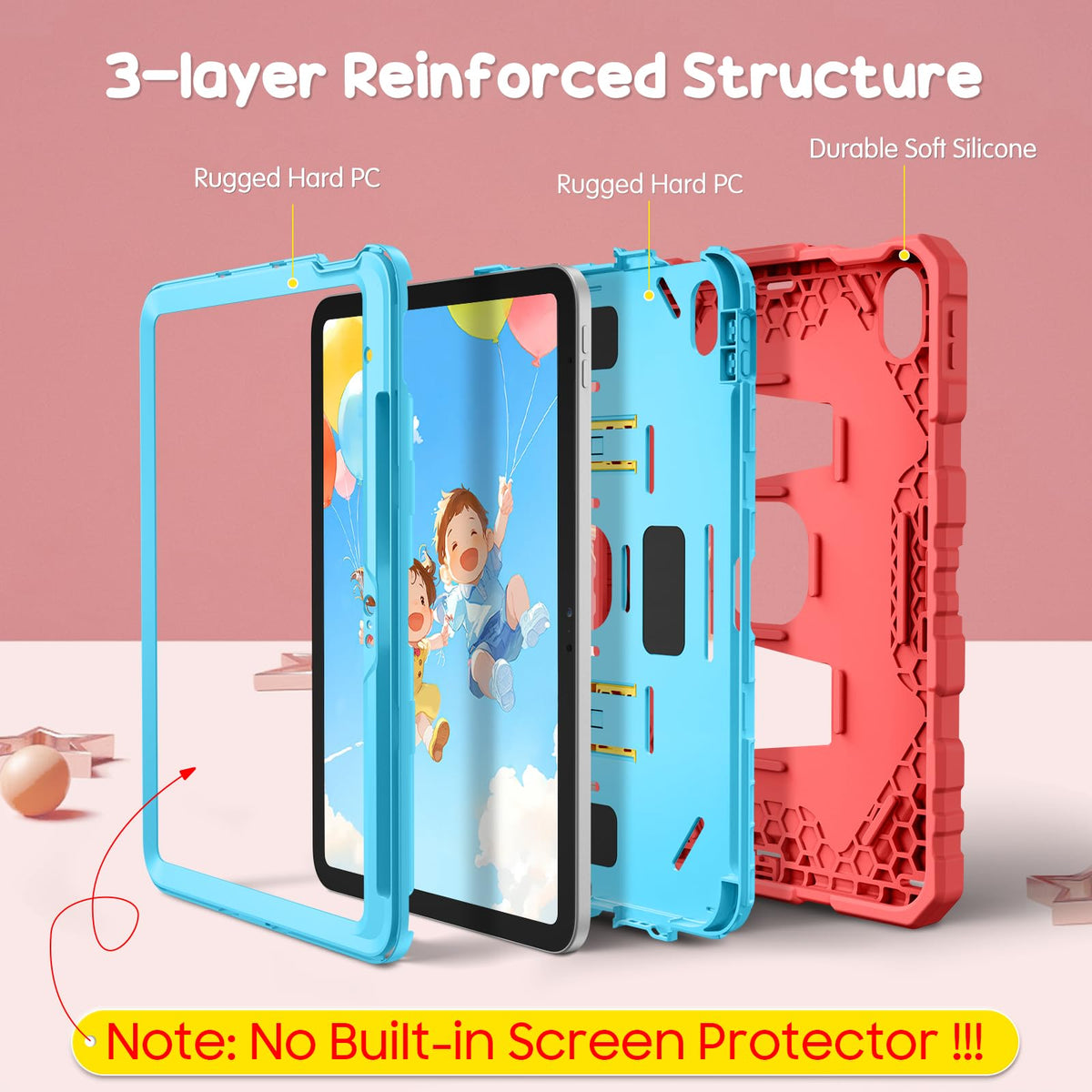 FINTIE Kid-Friendly Case for iPad (A16) 11th Gen 11 Inch, iPad 10th Gen
