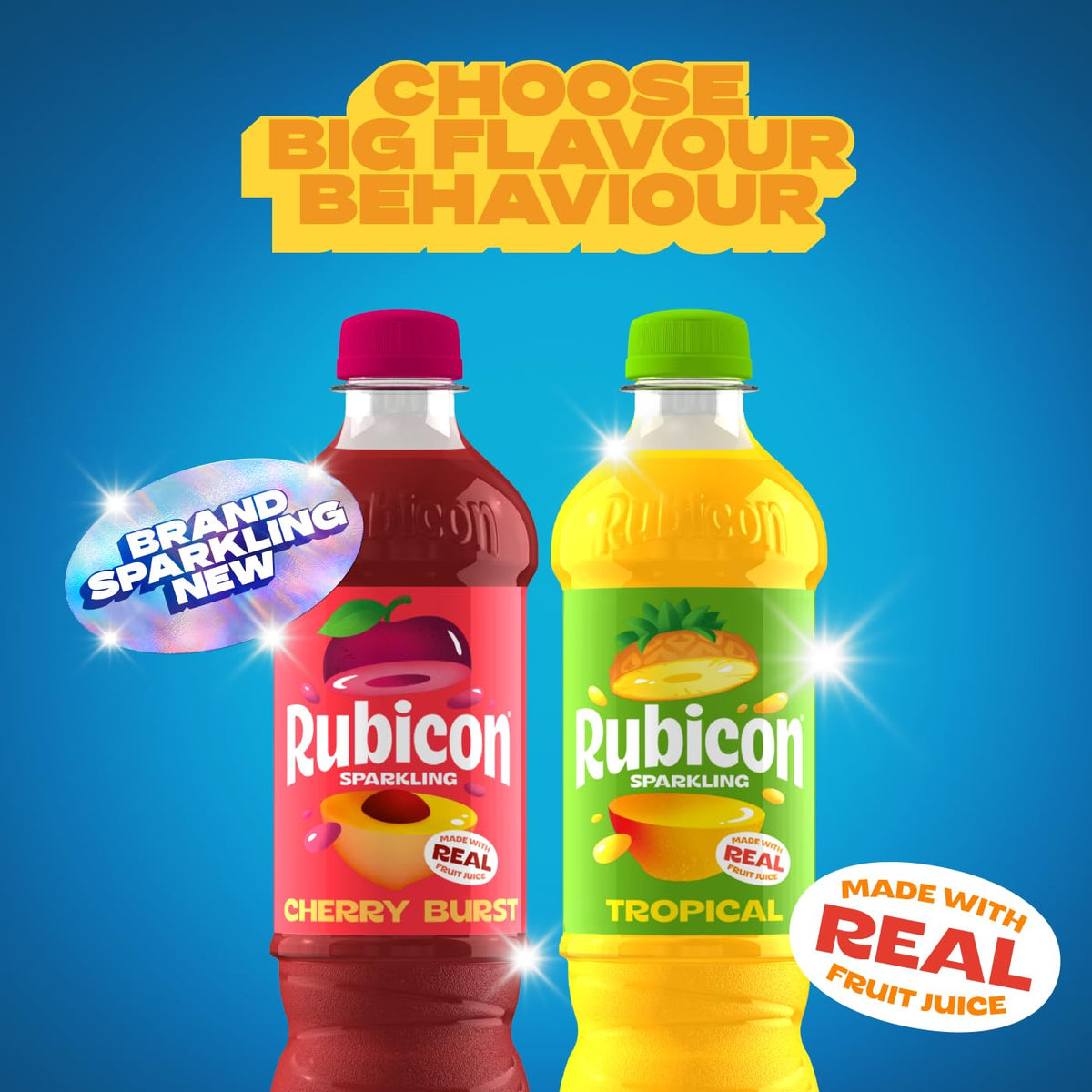 Rubicon Mango Sparkling Fruit Soft Drink, 6 Pack, 330ml Cans