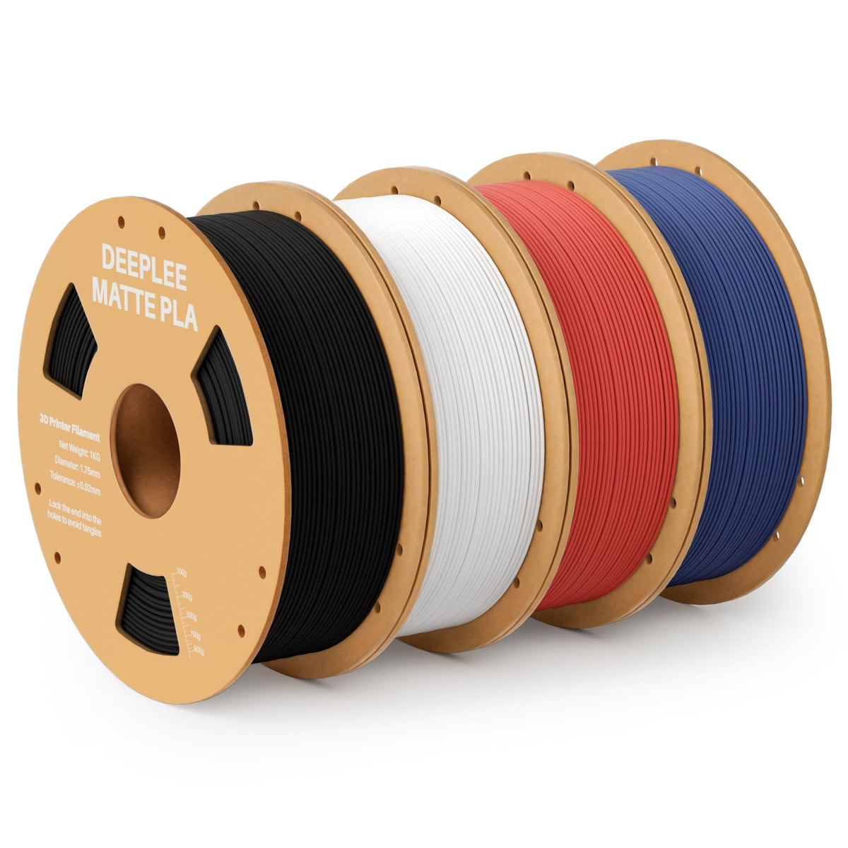 DEEPLEE Matte PLA Filament 1.75mm Matte White 1kg