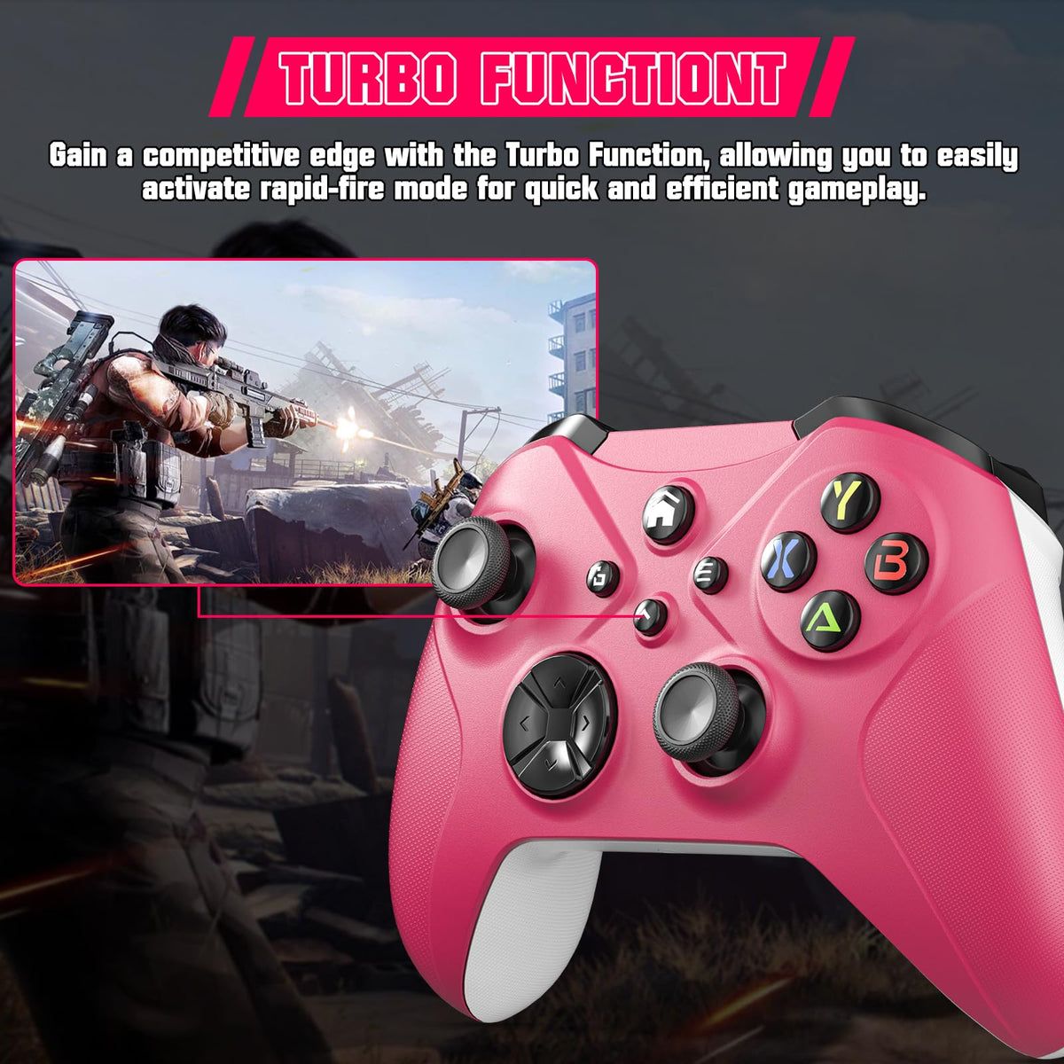 Dinosoo RGB Wireless Controller for PS5/Pro/Slim & PCs, Bluetooth Gamepad with Back Buttons, Touchpad, Macro, Turbo, Dual Vibration, 6-Axis Sensor, Speaker, 3.5mm Audio Jack,White