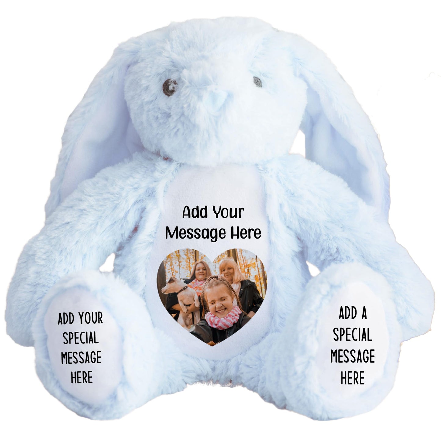 Personalised Photo Teddy Bear – Add Photo on Front & Text on Feet | 28 Styles | Custom Keepsake Gift for Baby, Sympathy, Birthday & More (Brown Teddy Bear)