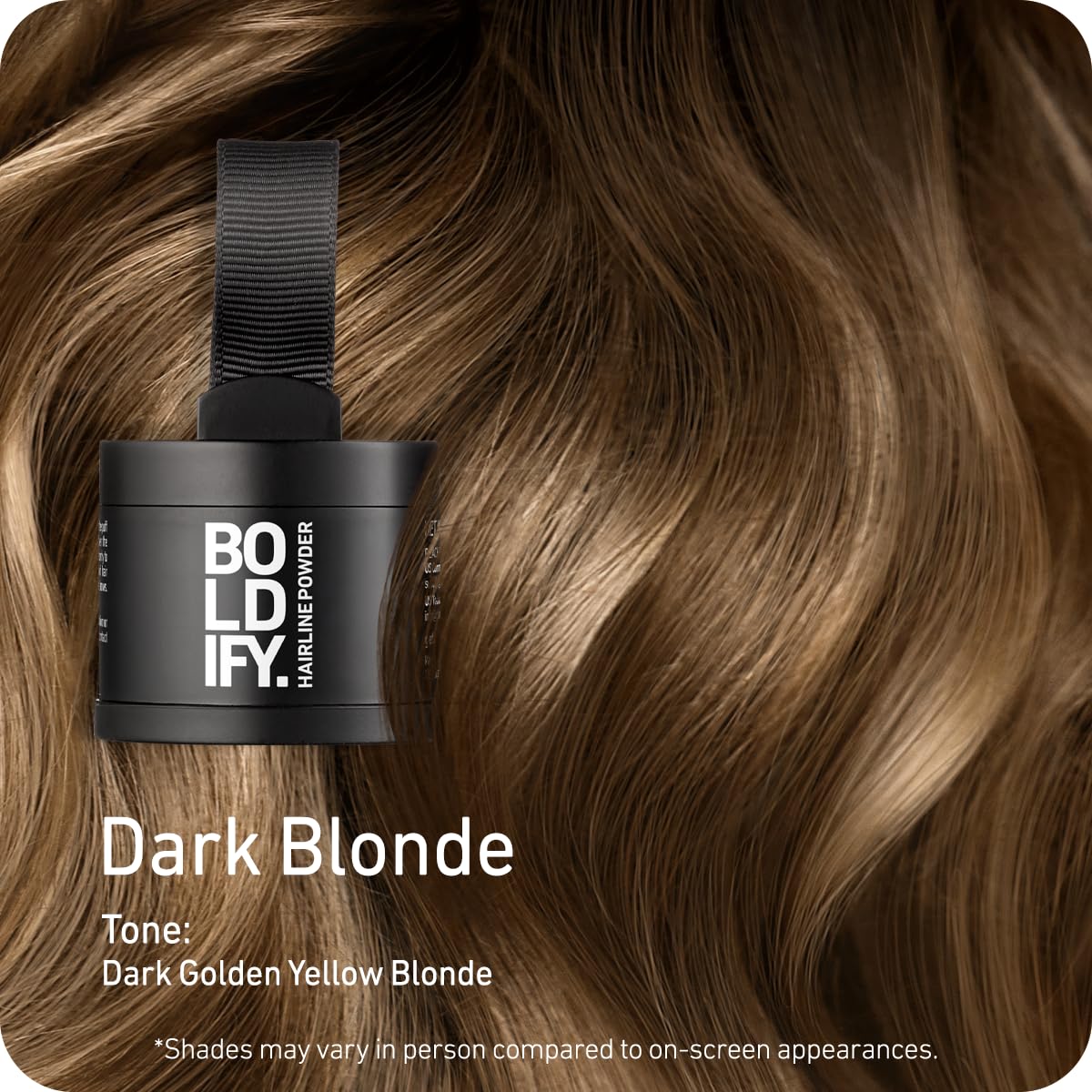 Boldify Hairline Powder, Root Touch Up Hair Color - Light Brown 10g