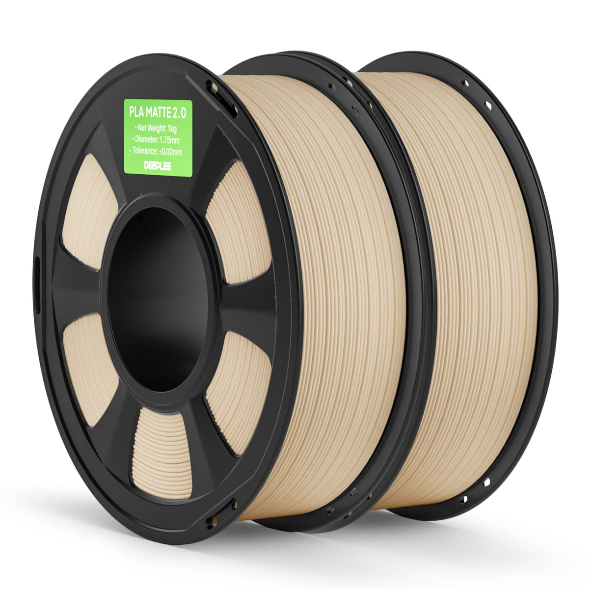 DEEPLEE PLA Filament, Matte 2.0 3D Printer Filaments 1.75mm Beige 1KG