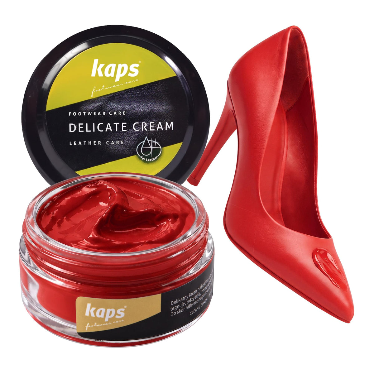 Leather Shoe Cream Polish & Conditioner, Kaps 50ml
