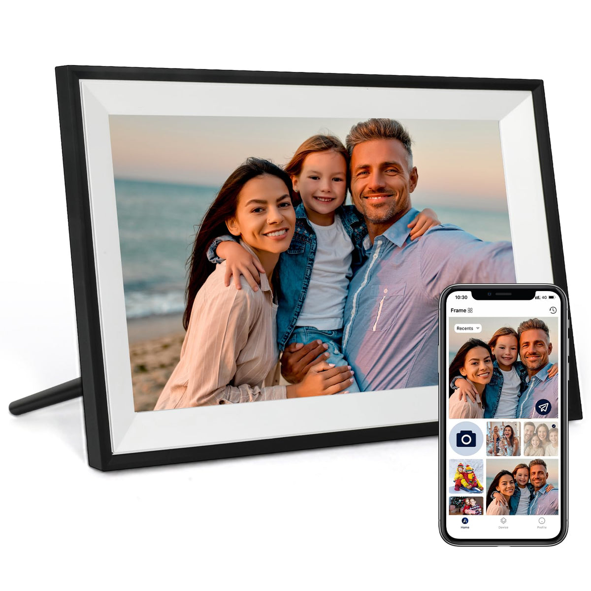 AiMOR Digital Photo Frame 10.1 Inch Large Digital Picture Frame with 1280X800 IPS Full HD Touch Screen, humblestead 32 GB WiFi Smart Frame Share Photos and Videos Instantly from Anywhere via AiMOR