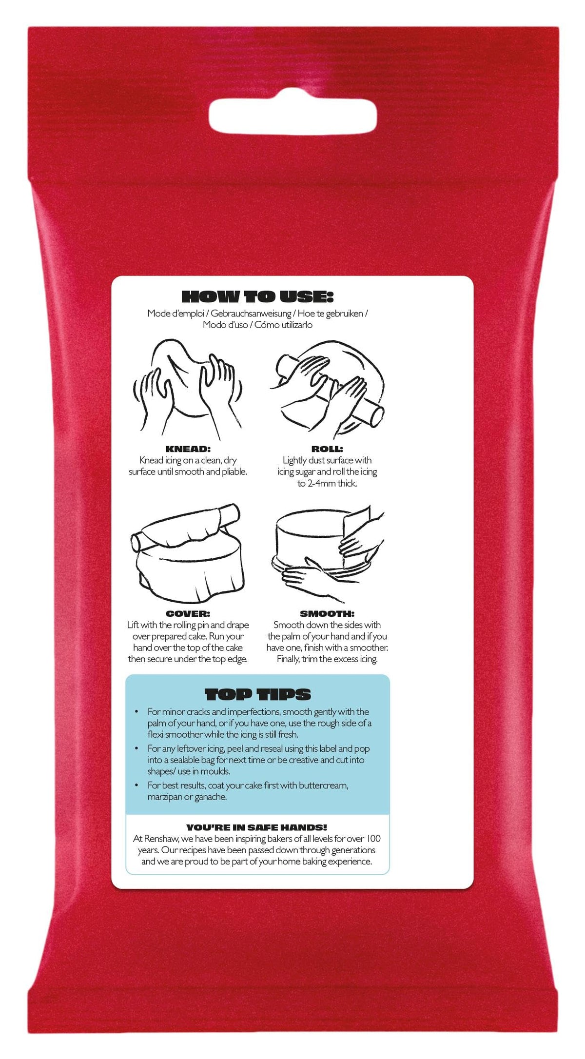Renshaw White Ready to Roll Fondant Icing, 500 g (Pack of 1)
