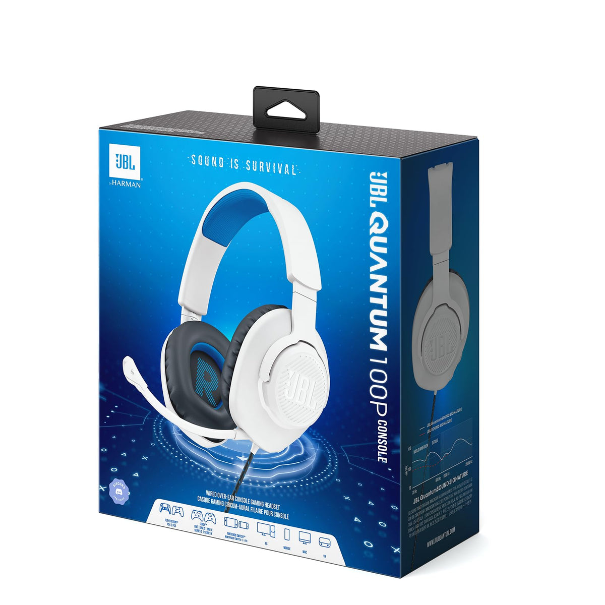 JBL Quantum 100 Wired Over-Ear Gaming Headset with Boom Mic, Multi-Platform Compatible, Black
