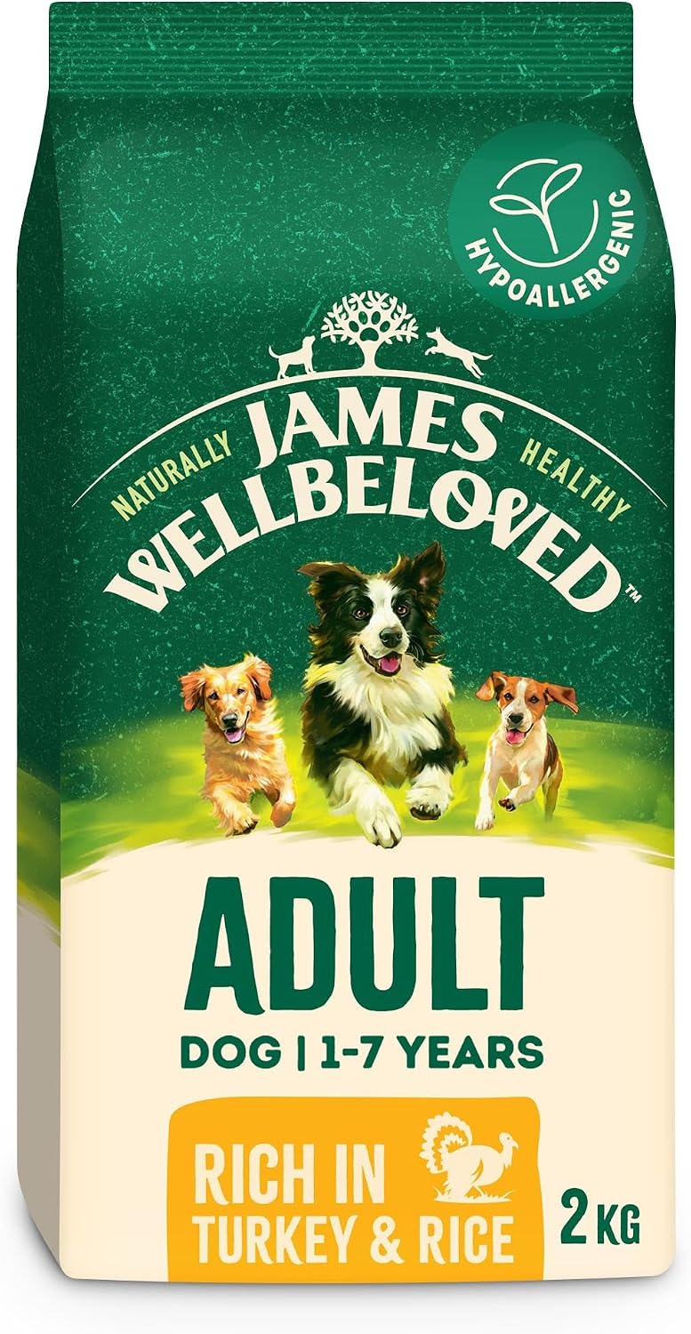James Wellbeloved Dog Adult Hypoallergenic Dry Food Turkey and Rice 2 kg