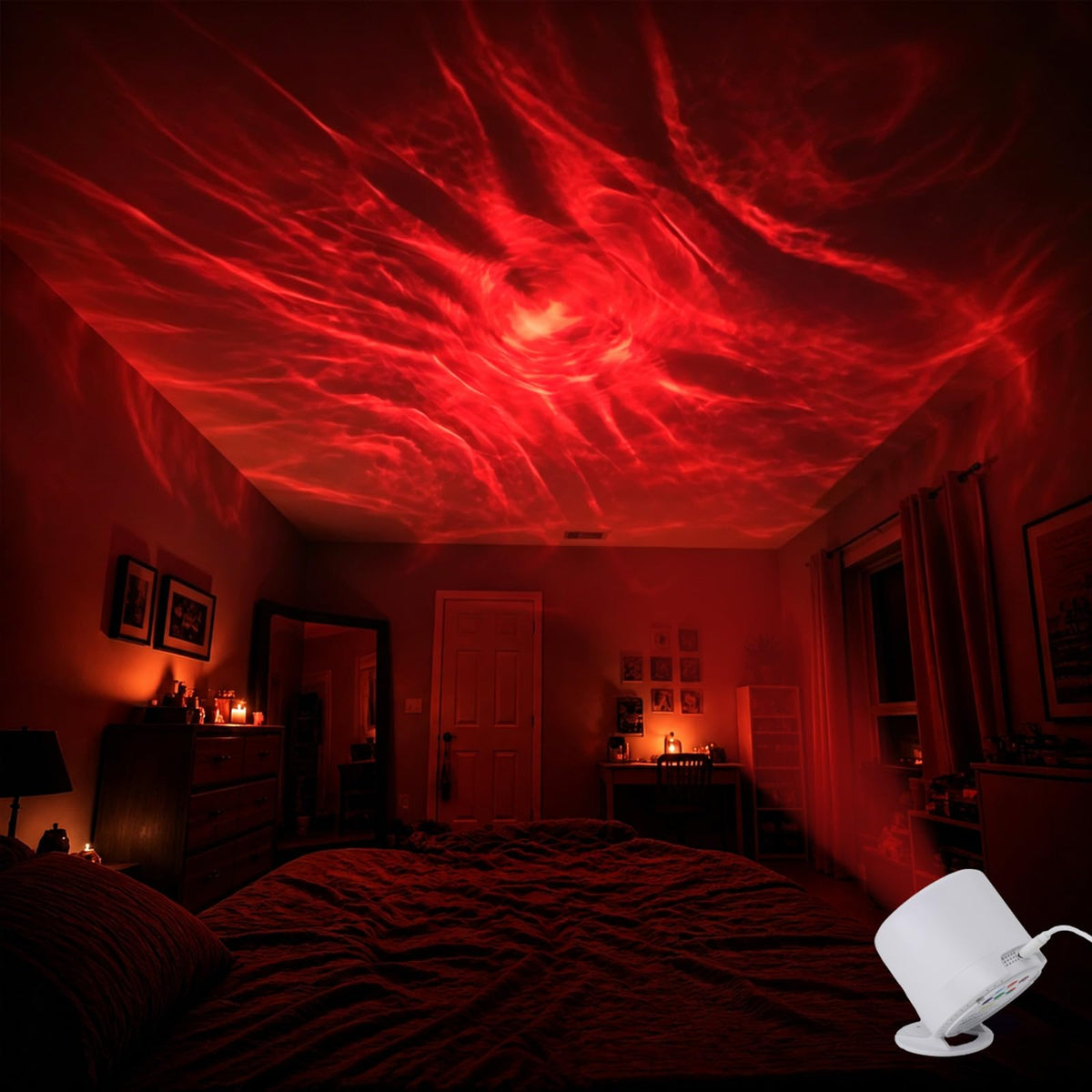 CAIYUE Star Projector Galaxy Projector, Exquisite Nebula Night Light Projector, Ocean Wave Galaxy Light with Remote Control,with Adjustable Speed and Brightness, Adults, Bedroom,Party