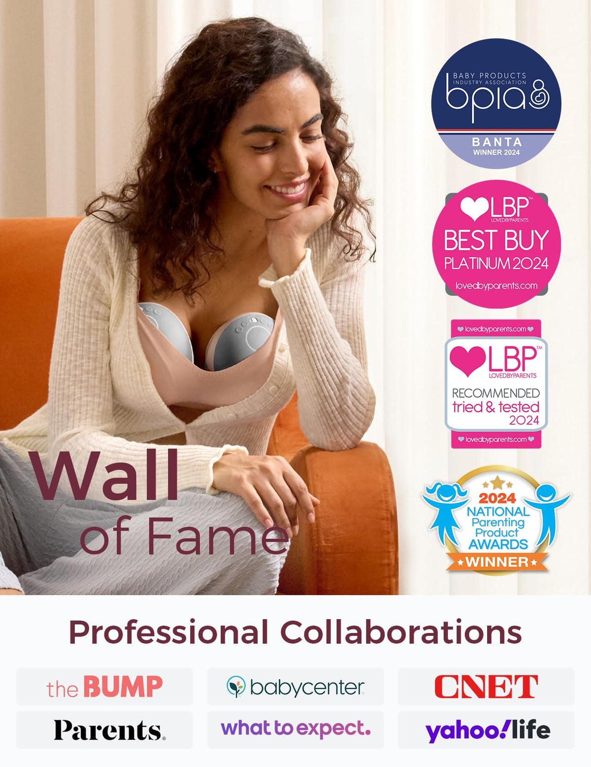 Momcozy Full Set Collector Cup Only Compatible with Momcozy M5 NOT for Others. Original M5 Breast Pump Replacement Accessories (160ml, with Double-Sealed Flange 24mm)