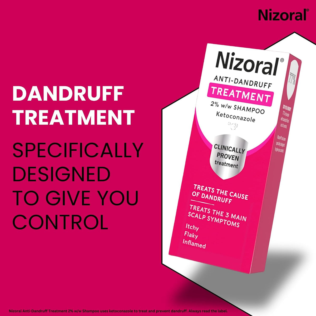Nizoral Anti-Dandruff Treatment Shampoo, 1x100ml Bottle