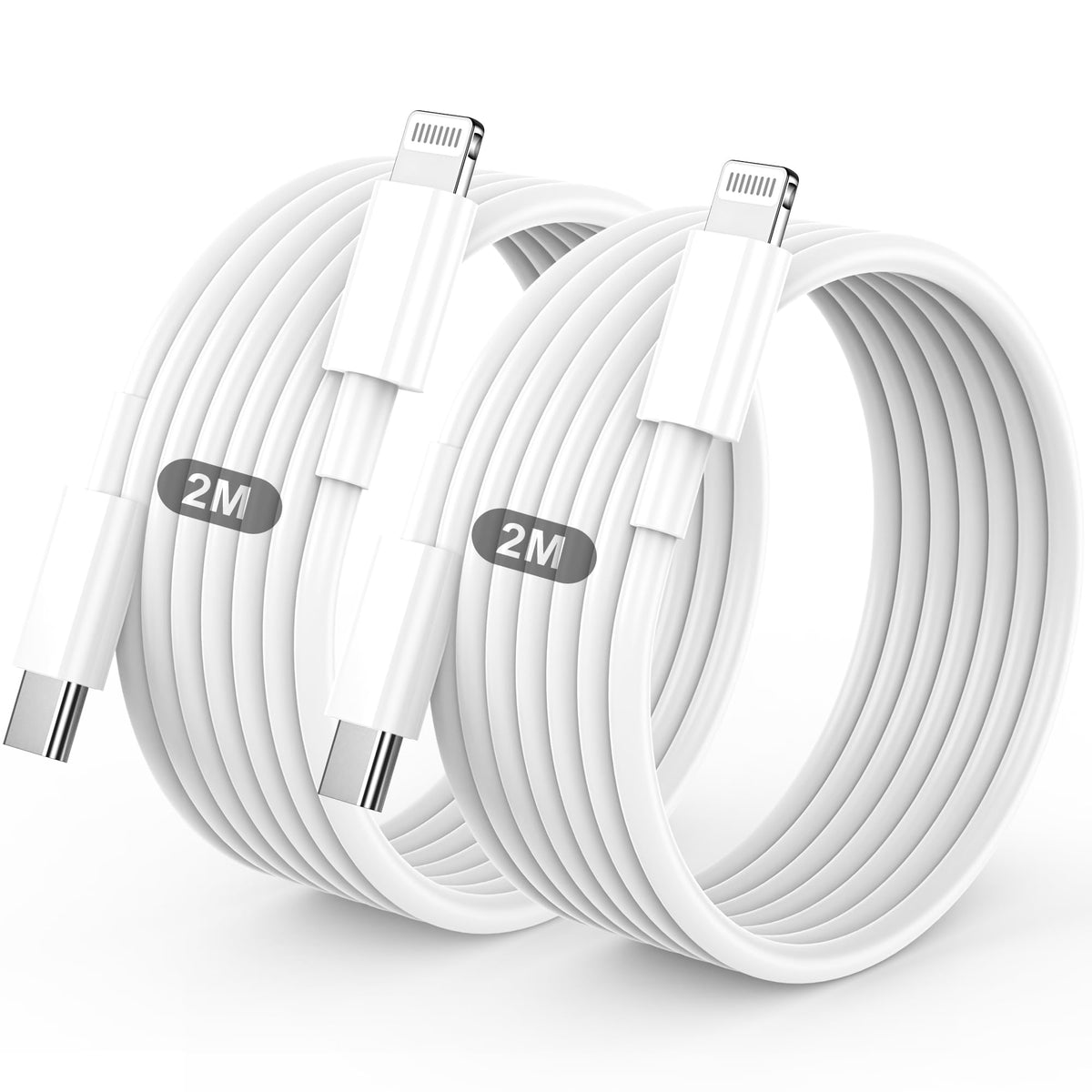 BSTOEM USB C to Lightning Cable, iPhone Charger 2Pack 1M +2M MFi Certified