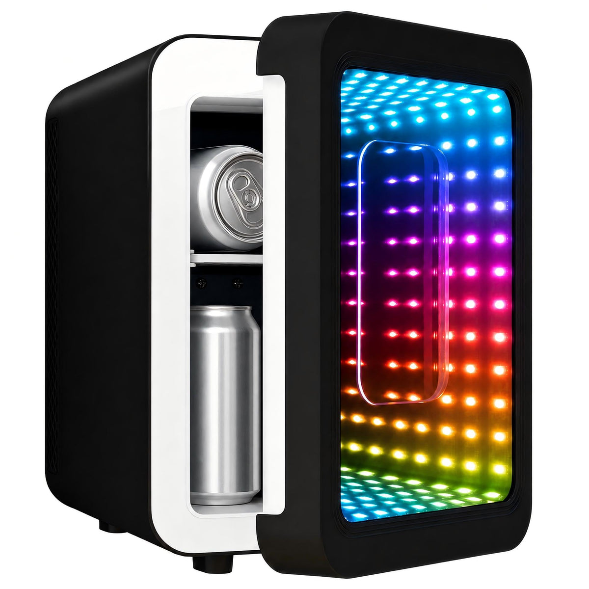 ARTETHYS Mini Fridge for Bedrooms, 4L Car Skincare Fridge with LED Mirror