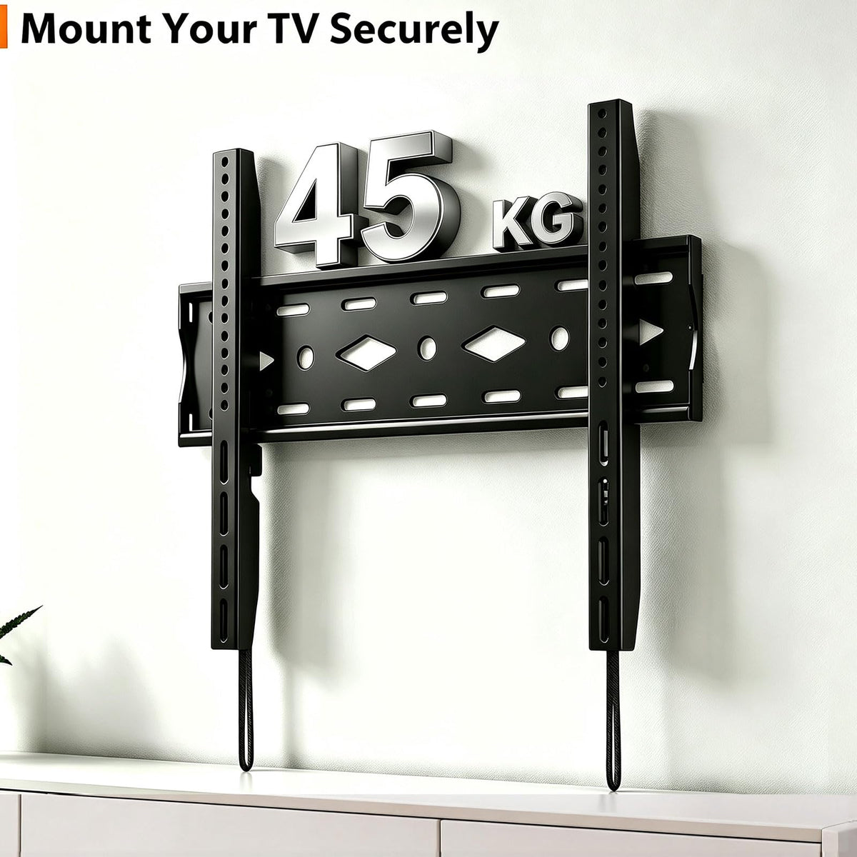 TV Wall Bracket Tilt for 14-42" LED/LCD/OLED Flat&Curved TVs Monitor, Support 25kg with Max VESA 200x200mm Spirit Level Included, Television Wall Mount Fit 32 38 40 inch Universal TV Bracket