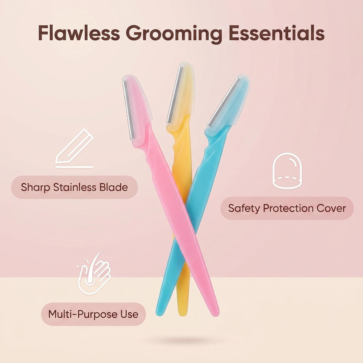 30 Pcs Eyebrow Razors Facial Hair Remover Shaver Trimmer Shaper, Exfoliating Dermaplaning Tool for Women and Men