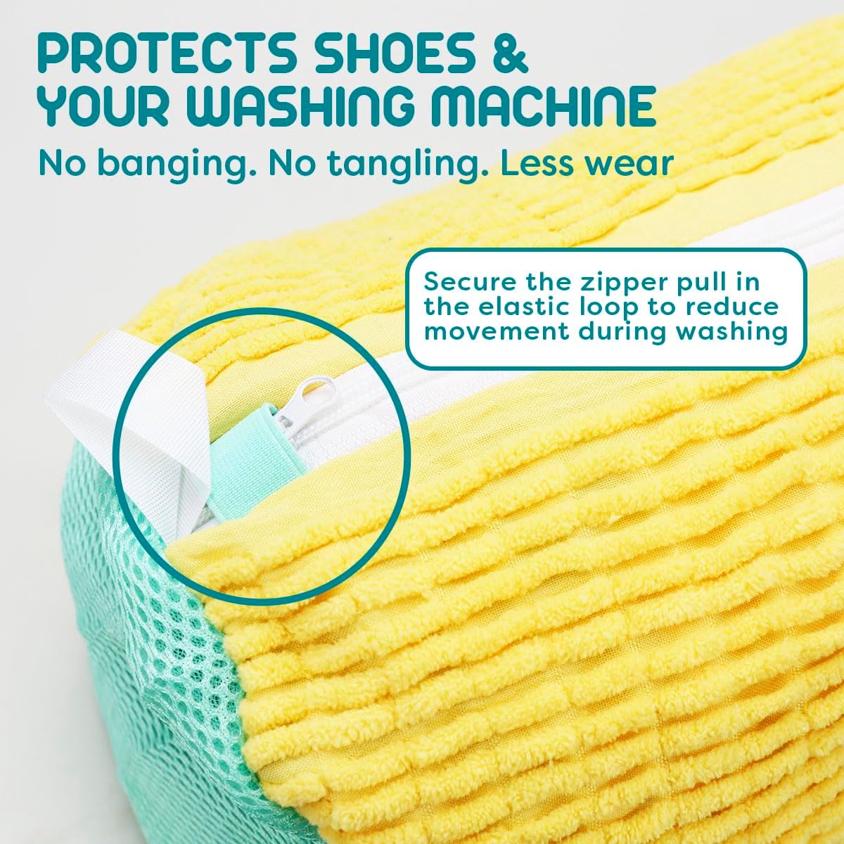 Shoe Washing Bag, 2 Pack, for Washer and Dryer, Reusable Cleaning Sack