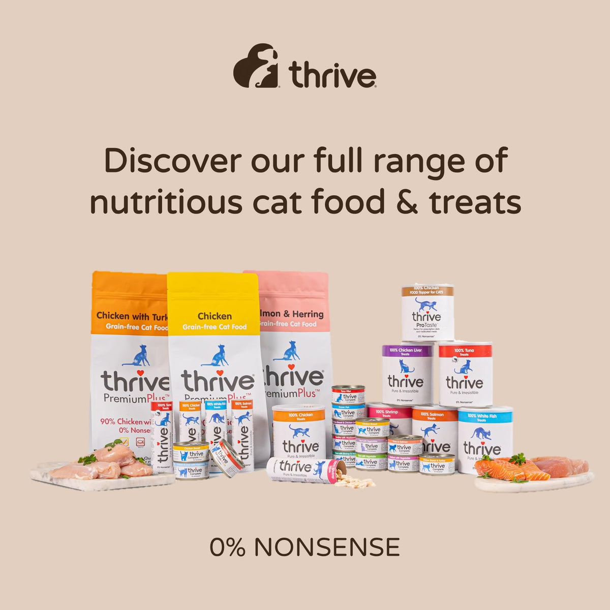 thrive Cat PremiumPlus Dry Food- CHICKEN with TURKEY 1.5kg