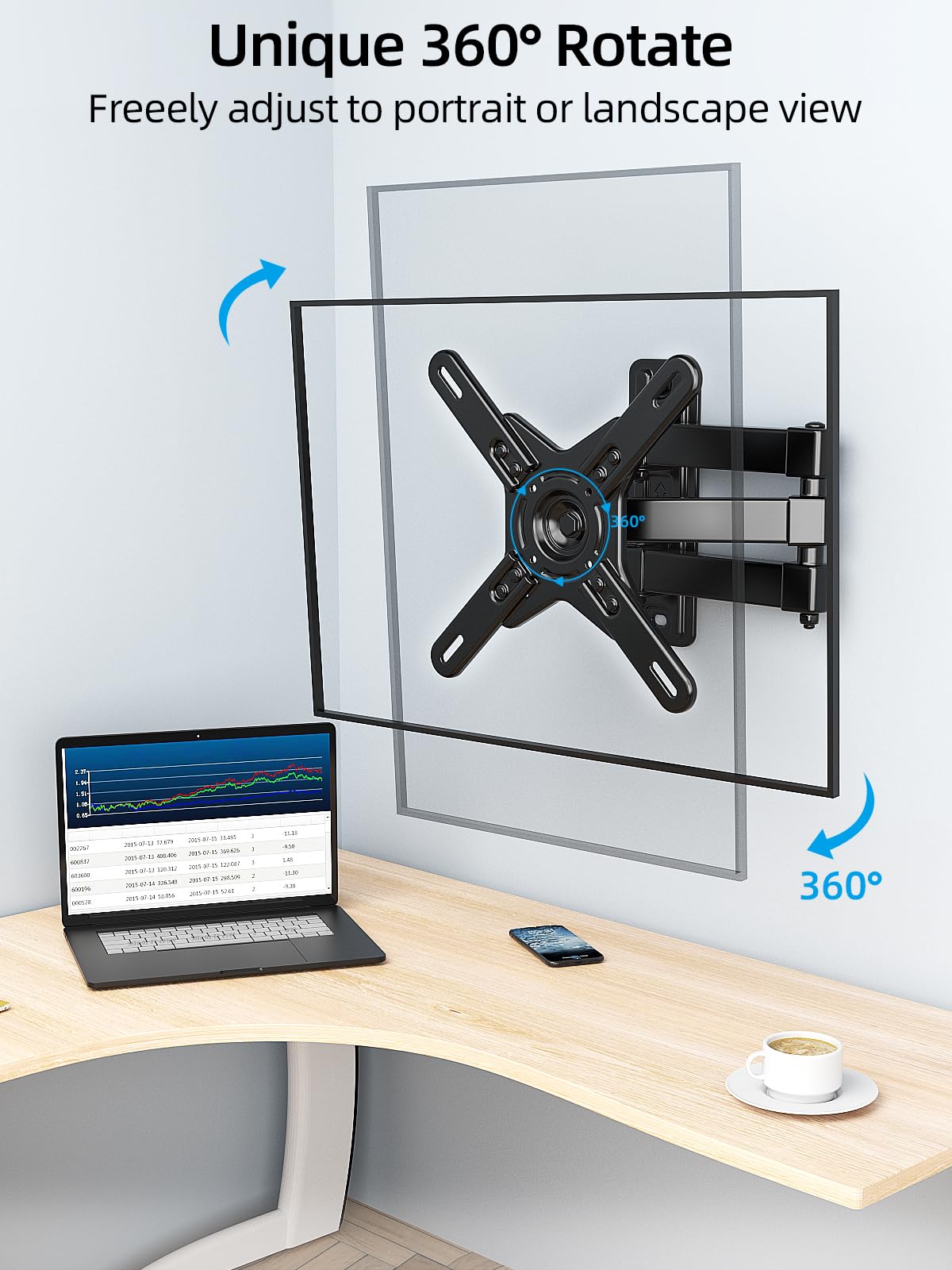 HOME VISION Heavy Duty Fixed TV Wall Bracket for 32-86 Inch Flat Screens