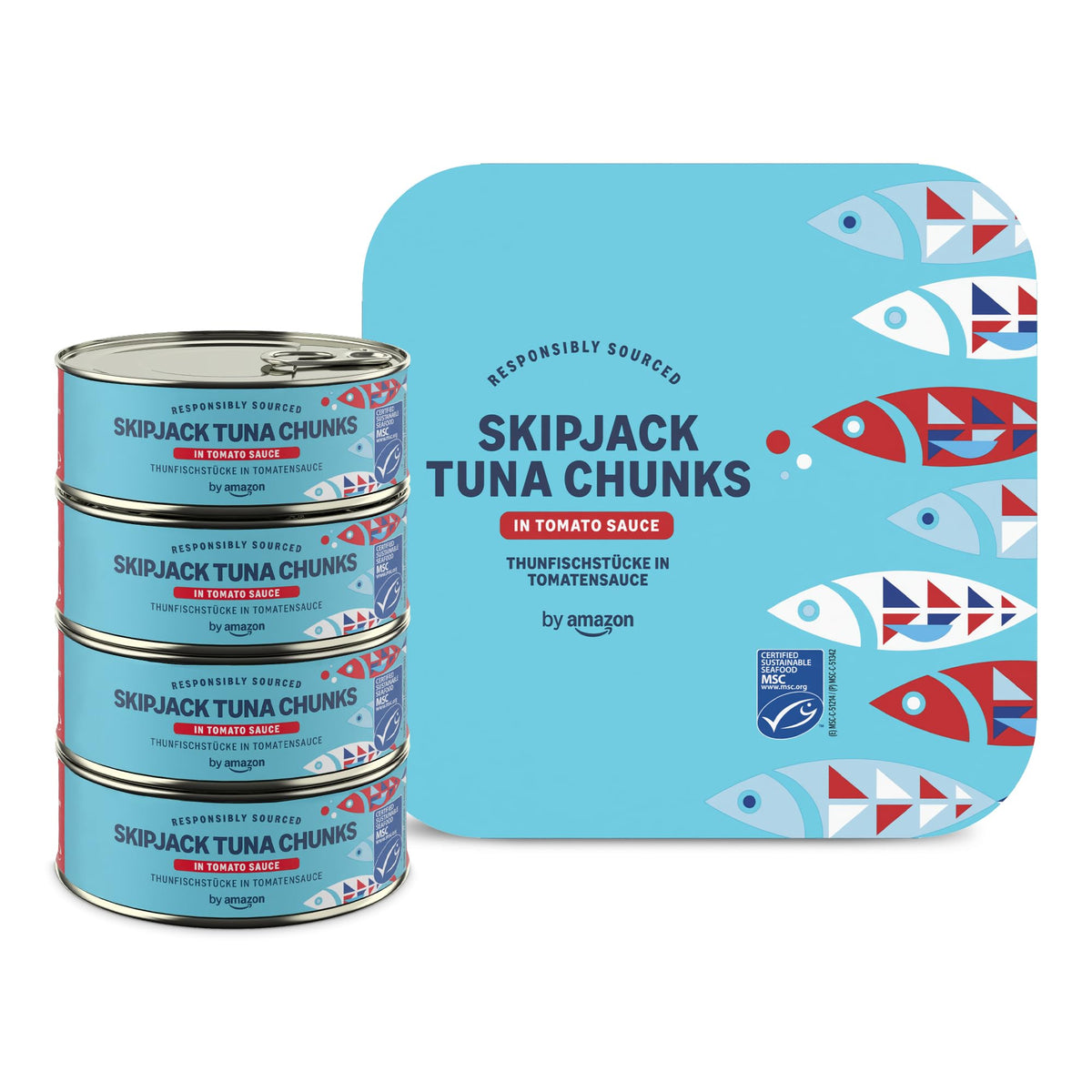 by Amazon MSC Skipjack Tuna Chunks in Spring Water, 4x145g