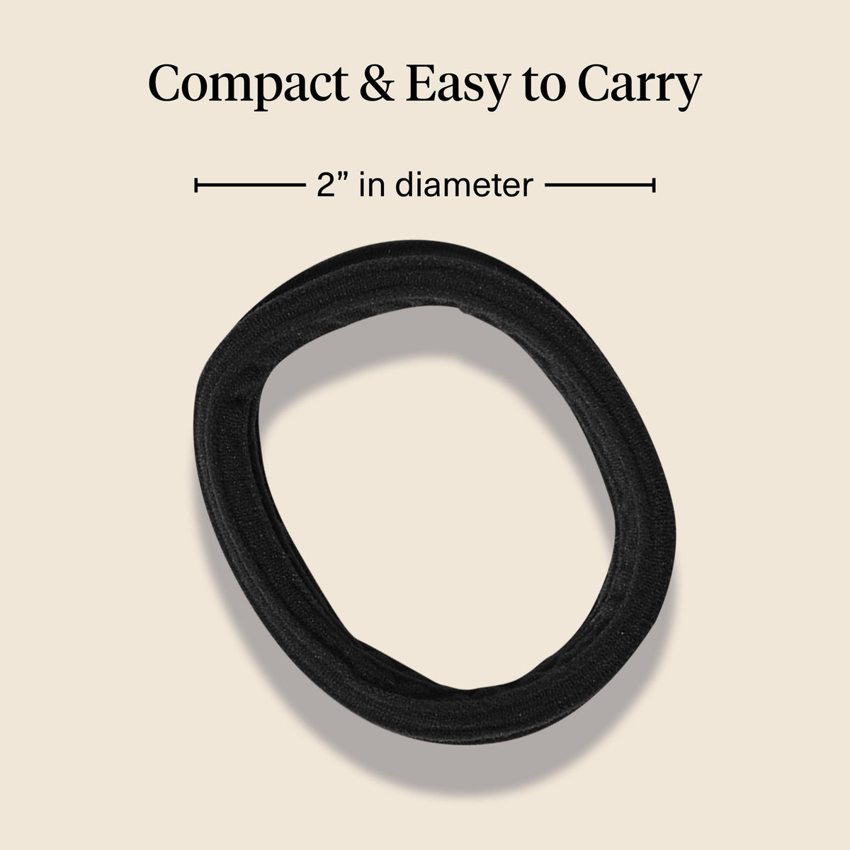 Kitsch Soft Nylon Hair Ties No Damage 6pcs - Black