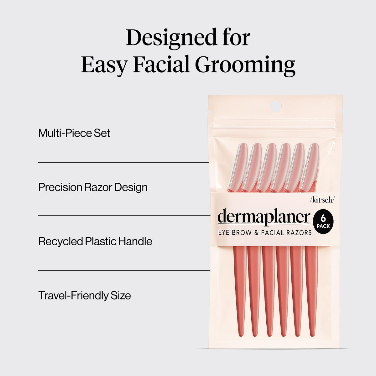 Kitsch Dermaplane Razor for Women Face 12pcs – Terracotta