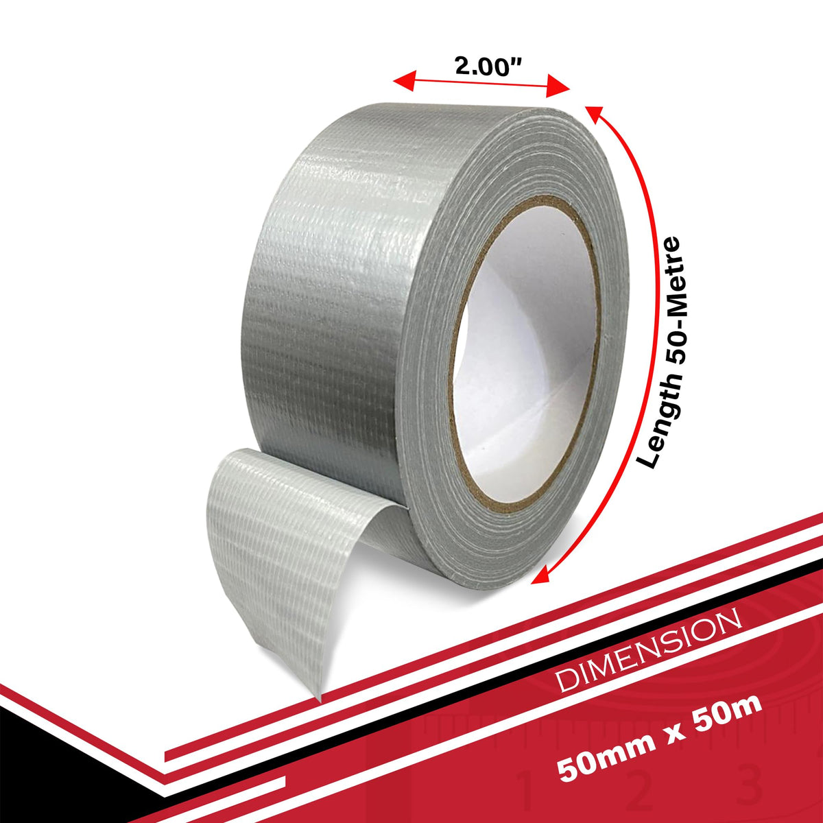 JeeJaan® 3 Rolls of Yellow Duct Tape 50mm x 50m Heavy Duty Waterproof Gaffa Tape for Electrical Plumbing Use Strong Adhesive Durable Ideal for Sealing Fixing and Wrapping Projects